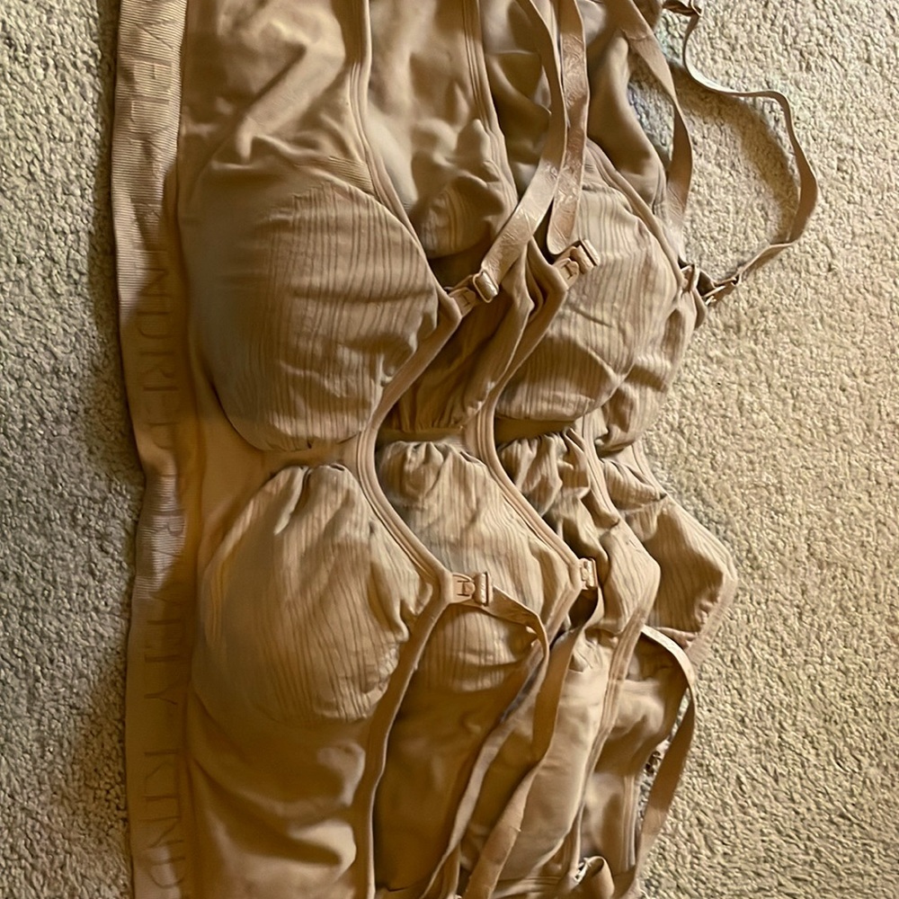 Kindred Bravely nursing bras x4 — nude; gentle worn